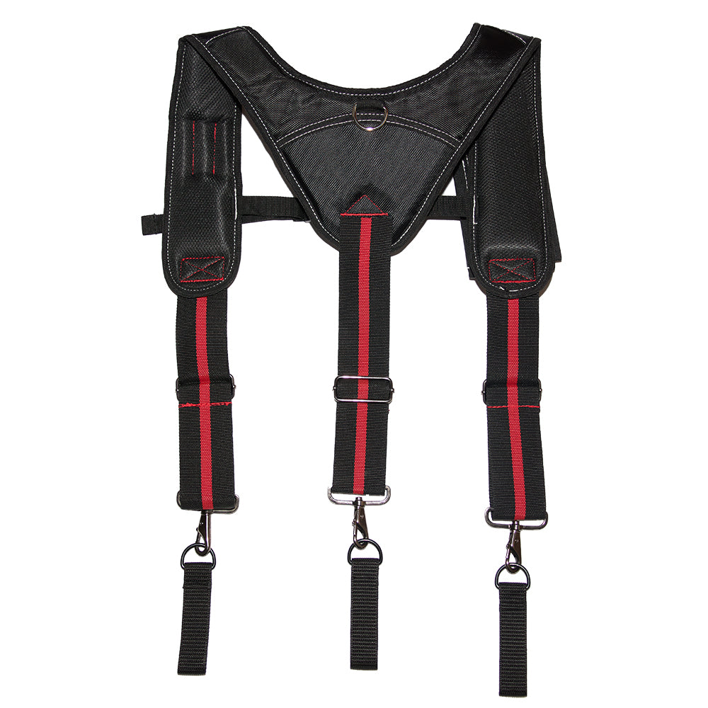 3 Point Padded Tool Belt Suspenders for Men,Heavy Duty Construction Suspenders with Tool Belt Loops