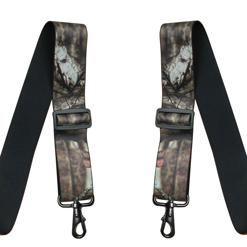 Camo Suspenders Camouflage Men Work Suspenders X-Type 4 Hooks Adjustable Men Elastic 2 inch Wide Braces