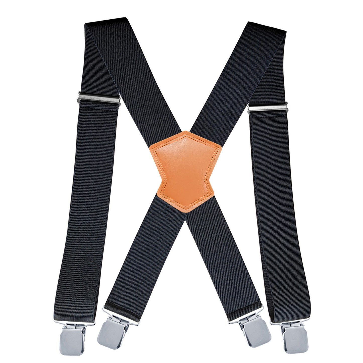 Men's Utility Suspender 2 inch Elastic Suspenders Heavy-Duty Work Suspenders, Suspenders with strong metal clips, Men Suspender for Pants, Men's Suspender for Jeans