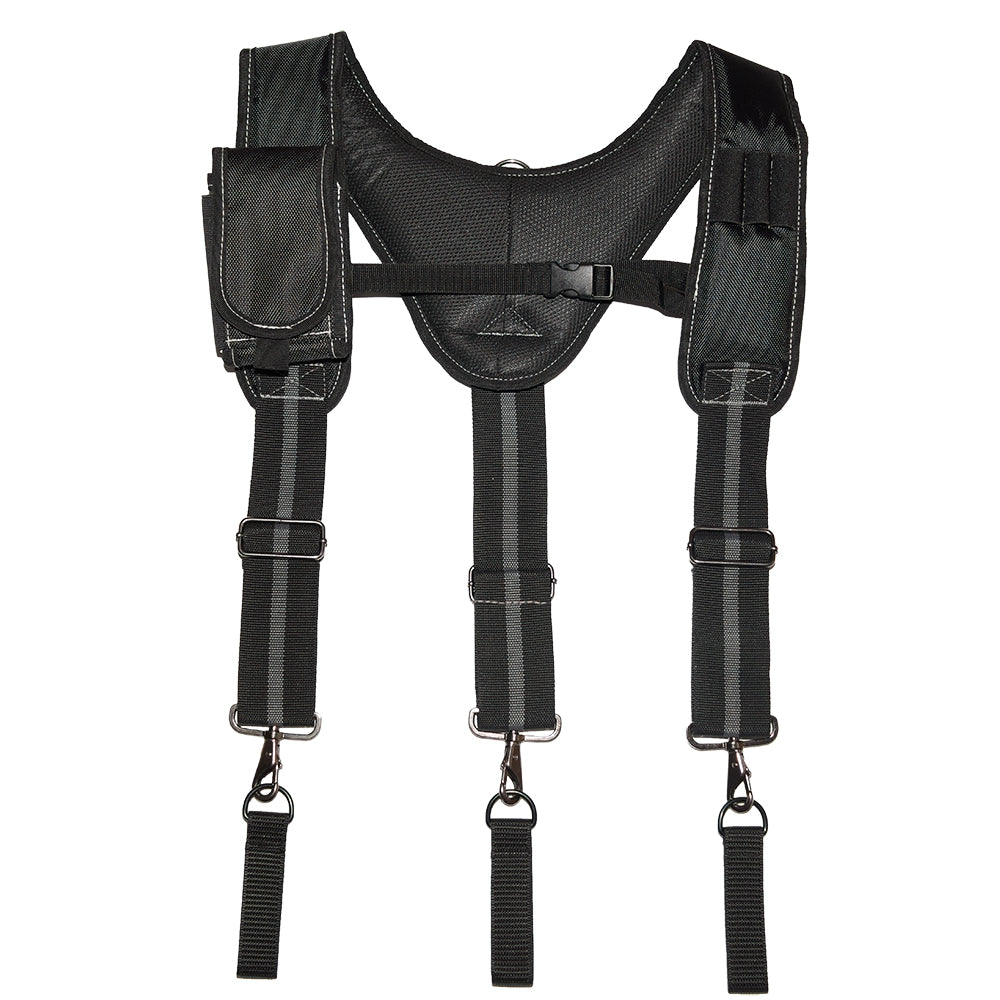 3 Point Padded Tool Belt Suspenders for Men,Heavy Duty Construction Suspenders with Tool Belt Loops