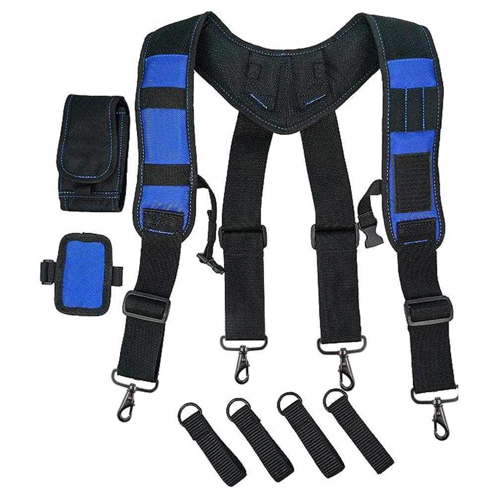 Work Belt Suspender Tool Belt Suspenders with Magnetic Wristband, Heavy Duty Tool Belt Suspenders for Electrician,carpenter,contractor,framer