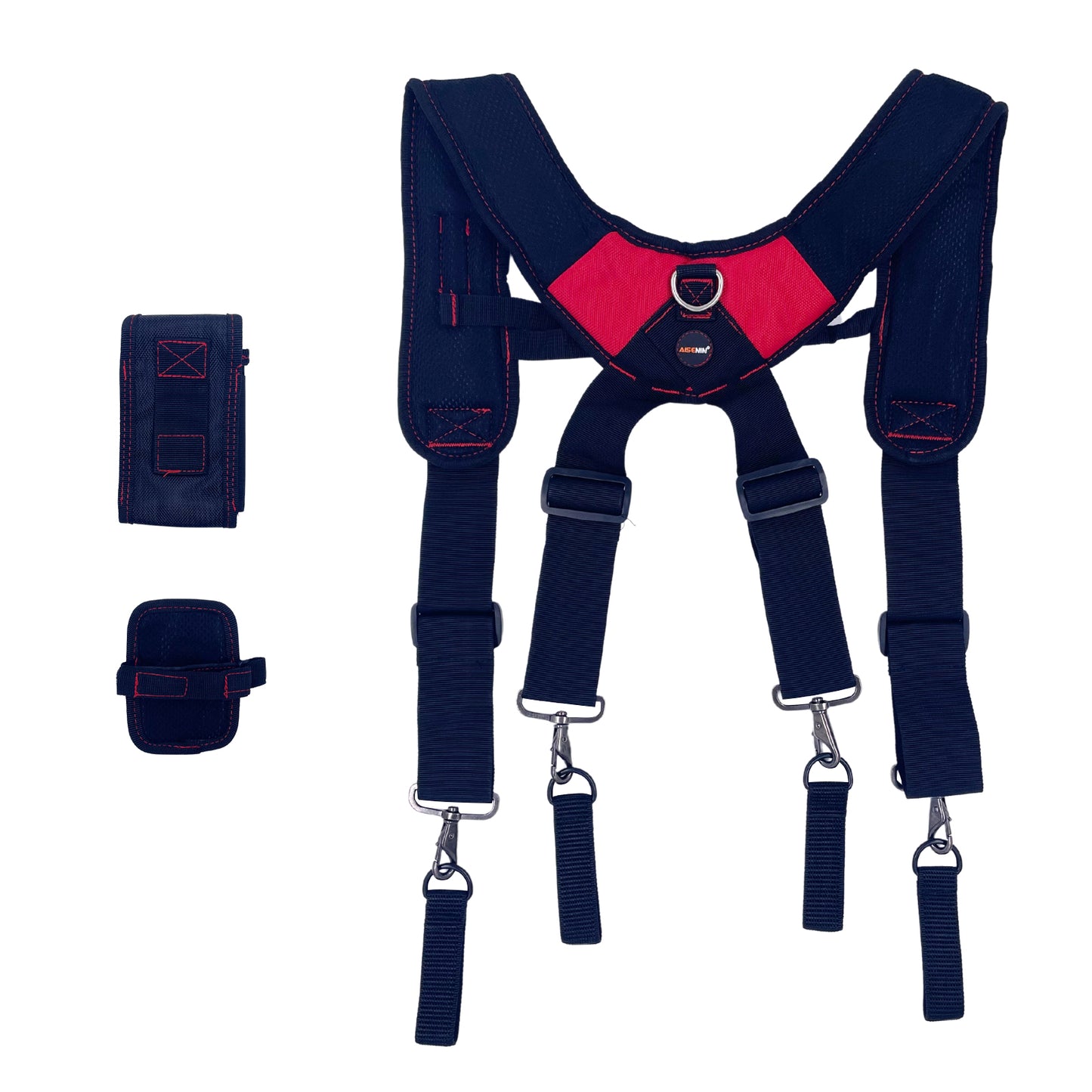 Work Belt Suspender Tool Belt Suspenders with Magnetic Wristband, Heavy Duty Tool Belt Suspenders for Electrician,carpenter,contractor,framer