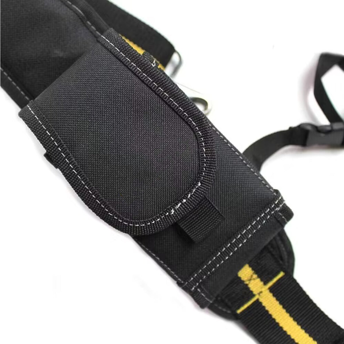 Tool Belt Suspenders With Large Phone Holder, Pencil Holder Suspenders Padded Work belt Suspenders for Carpenter Electrician Roofing Farmer
