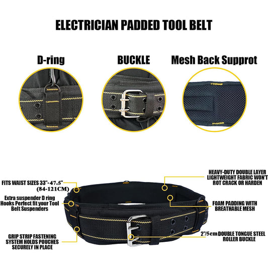 3 inch Padded Tool Belt Work Tool Belt for Heavy Duty Work