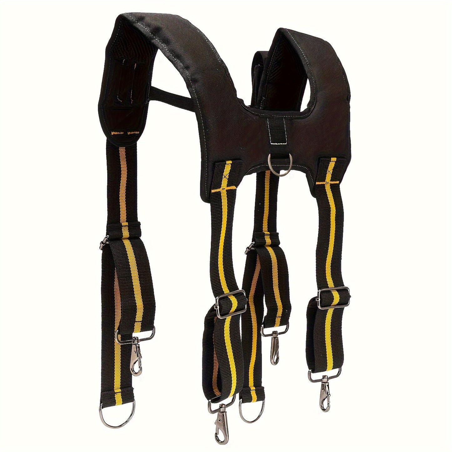 Tool Belt Suspenders With Large Phone Holder, Pencil Holder Suspenders Padded Work belt Suspenders for Carpenter Electrician Roofing Farmer