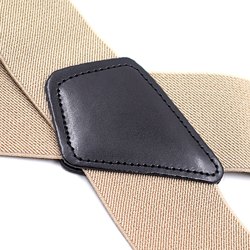 Heavy Duty Work Suspenders for Men, 2 Inch Wide Adjustable Elastic X Back Suspender