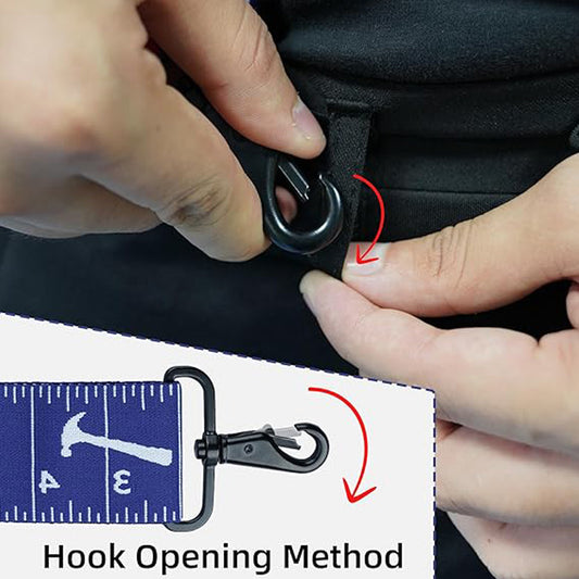 Blue Tape Measure Ruler Suspender Men's Suspender 1.5/2 Inch Wide Suspenders Full Elastic X Back Suspender with Snap Hooks